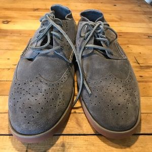 Great looking wingtip grey suede Sperry top sider